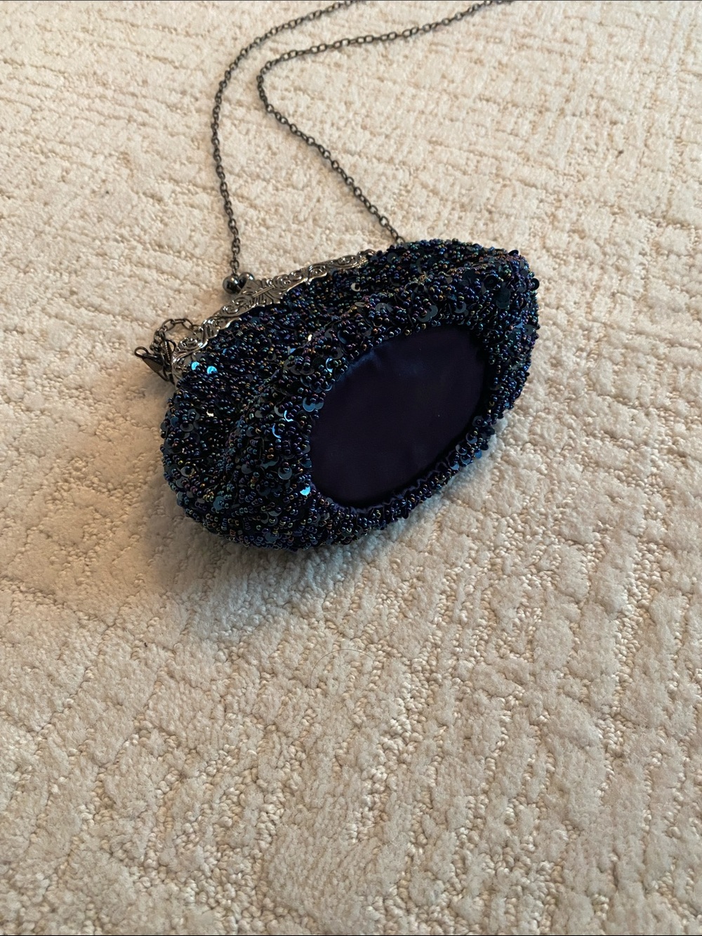 Blue Sequins Embroidered Purse - Picture 2 of 4